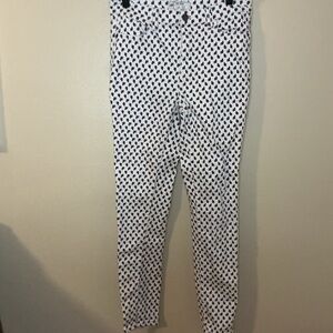 Free People White and Black Skinny Jeans